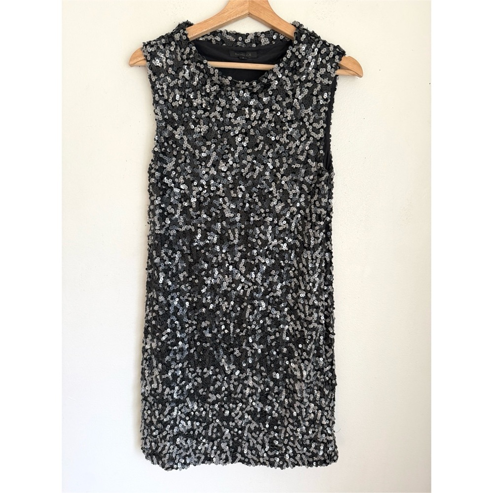 Rachel Zoe Iconic Cyrus Leather Sequin Mini Dress in Black 2 x-small - Picture 4 of 8